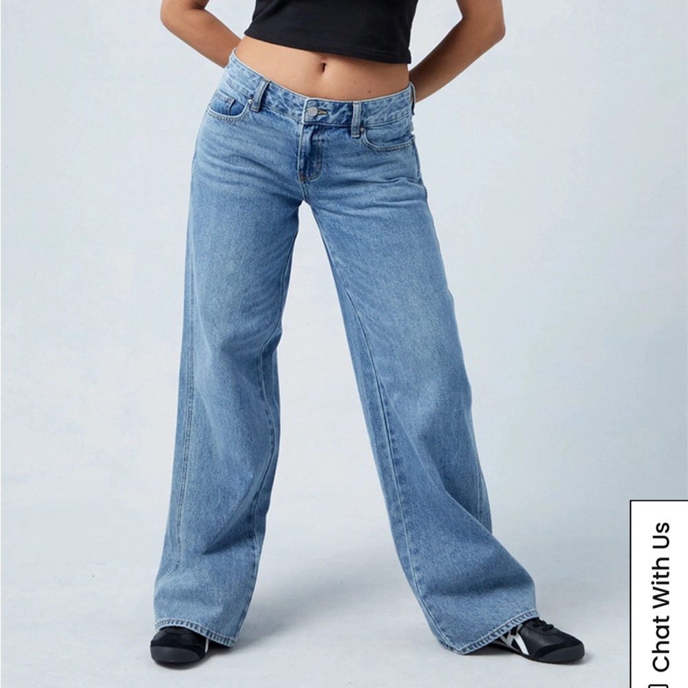 PAC sun low rise wide leg indigo jean
